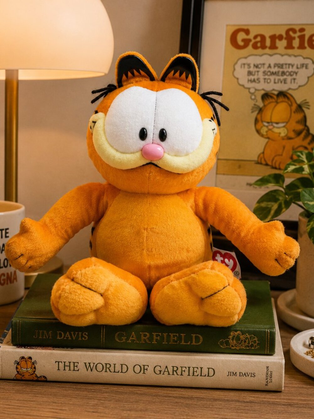 Vintage 2007 Garfield Plush Toy – TY Inc. Stuffed Animal Orange Cat